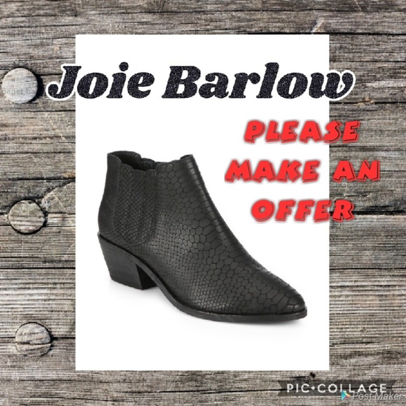 Joie Shoes -  Joie Barlow Snake Embossed Leather Bootie